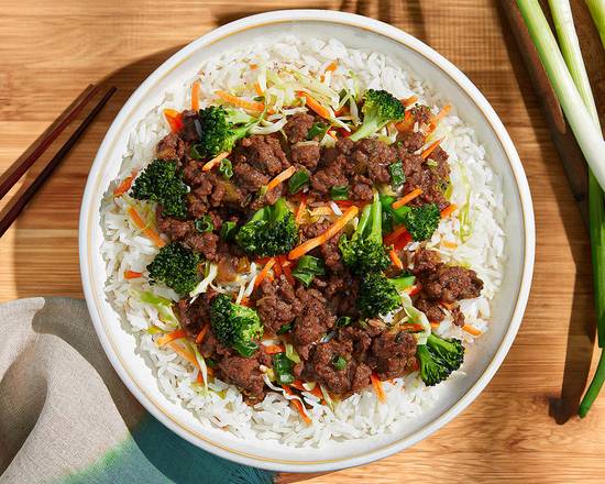 Scallion Beef with Jasmine Rice