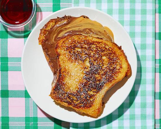 Le Peanut Butter and Nutella French Toast Sandwich