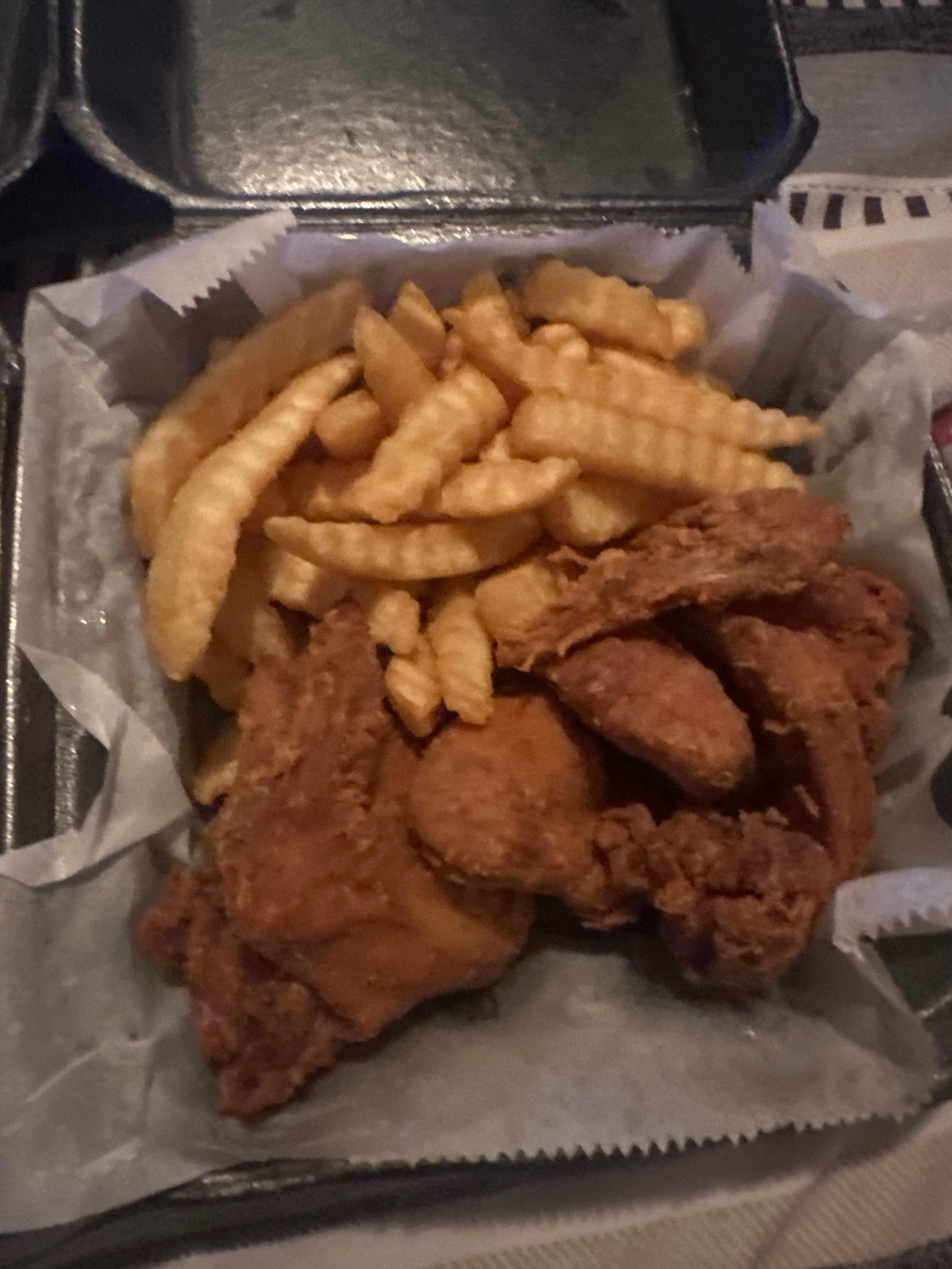 3. 6 Wings with Fries