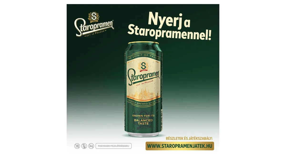 Staropramen minőségi világos sör 5% 0,5 l
