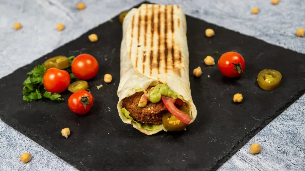 Mexican falafel sandwich