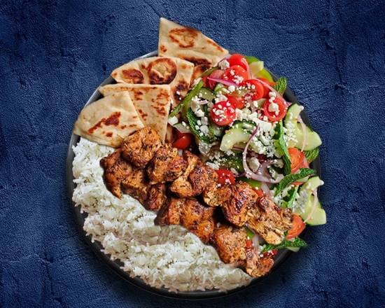 Shredded Chicken Kabob Plate