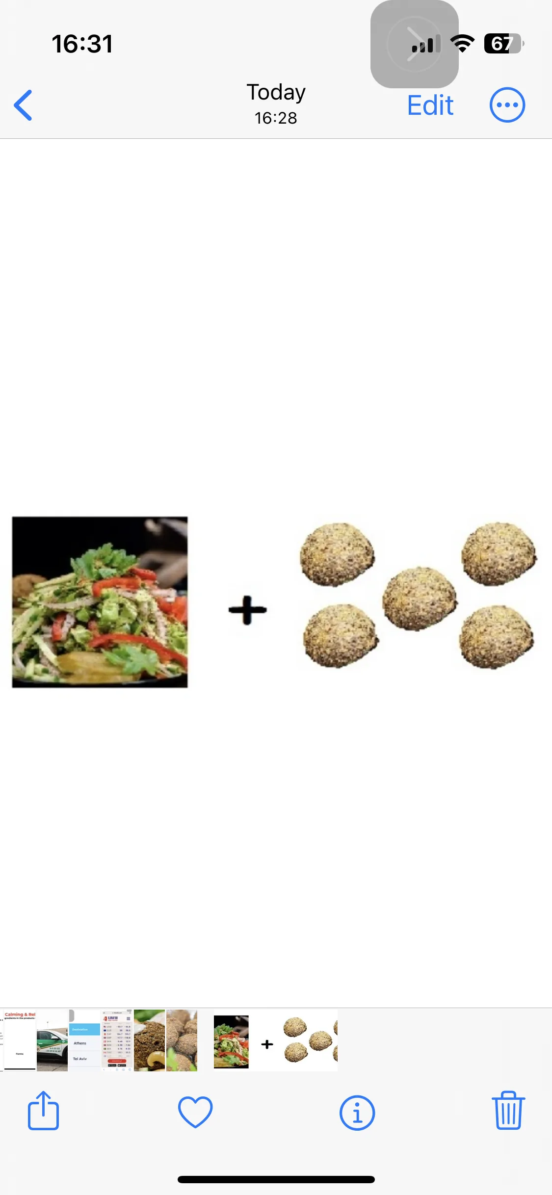 Sallatë and 5 Qofte Falafel