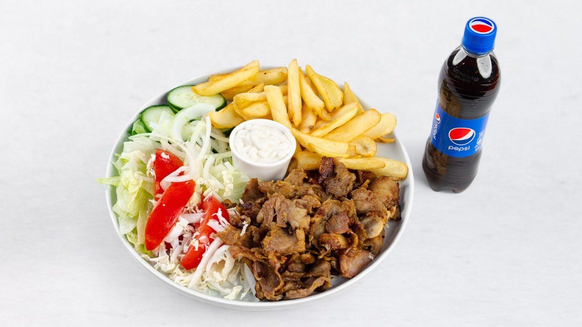 Kebab krožnik in Pepsi 0.5 l