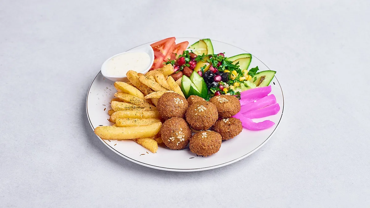 Talerz Falafel z Frytkami