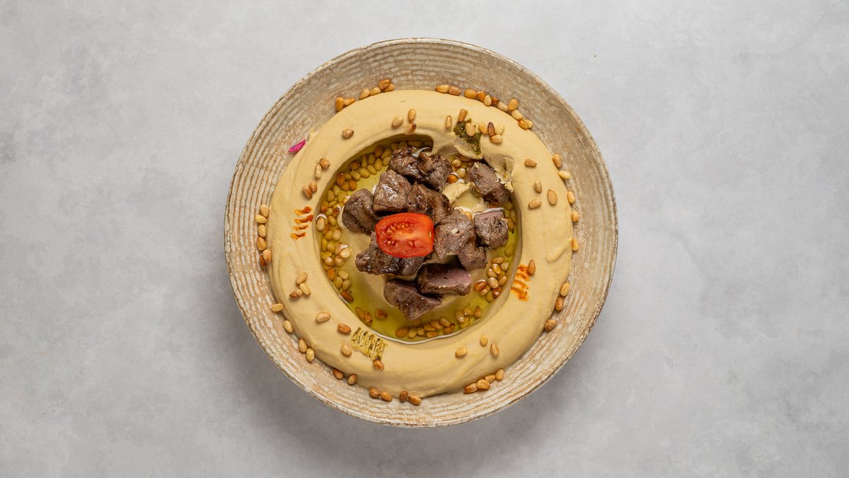 Hummus med Entrecote
