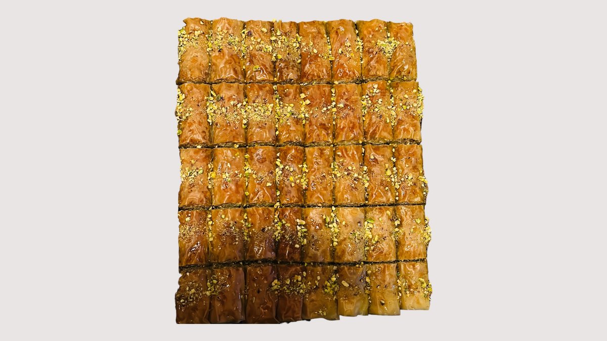 3 homemade baklava pistachios