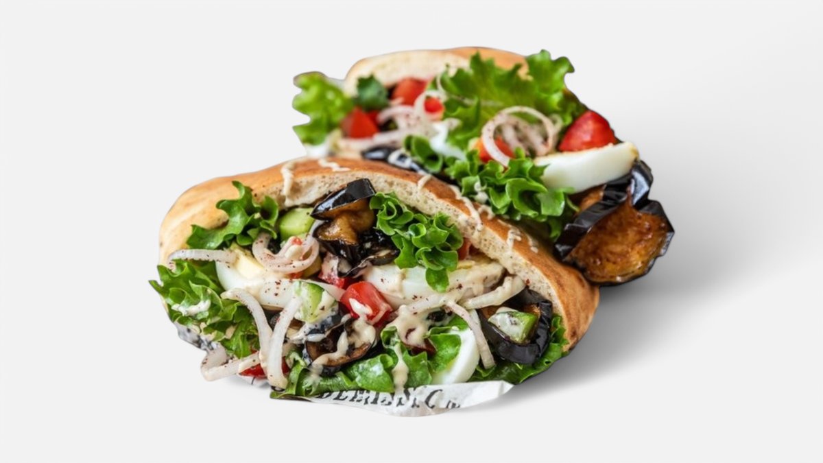 Halloumi Baba Ganoush Pita