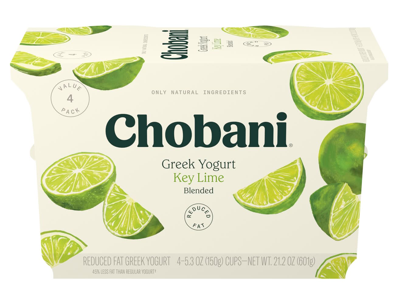 Chobani Low-Fat Blended Greek Yogurt, Key Lime (21.2 oz, 4 ct)