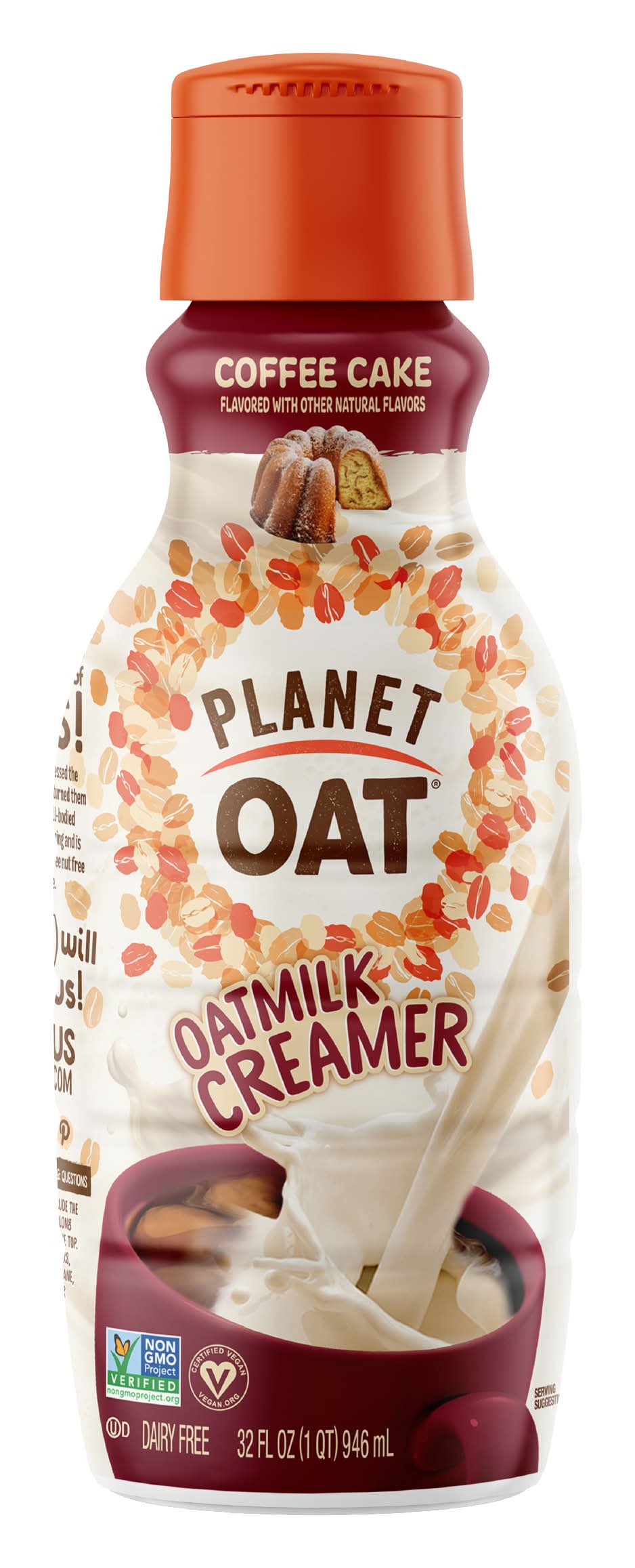 Planet Oat Cake Oatmilk Creamer, Coffee (32 fl oz)
