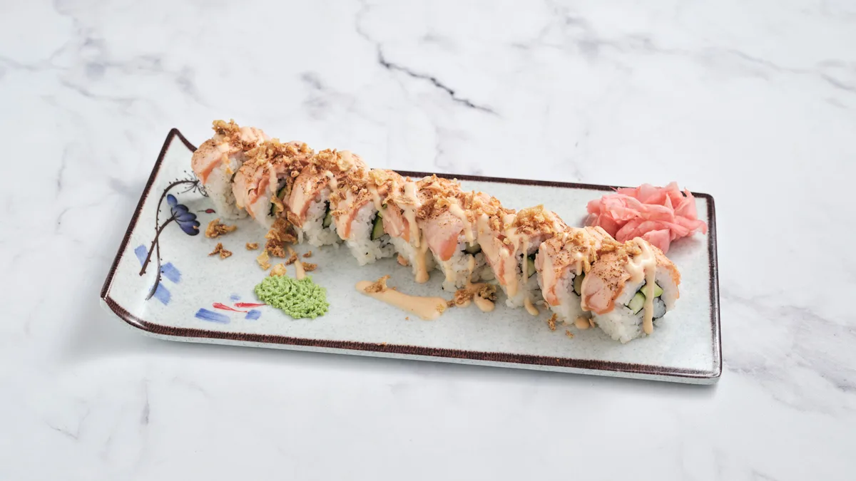 Grill lazac sushi tekercs