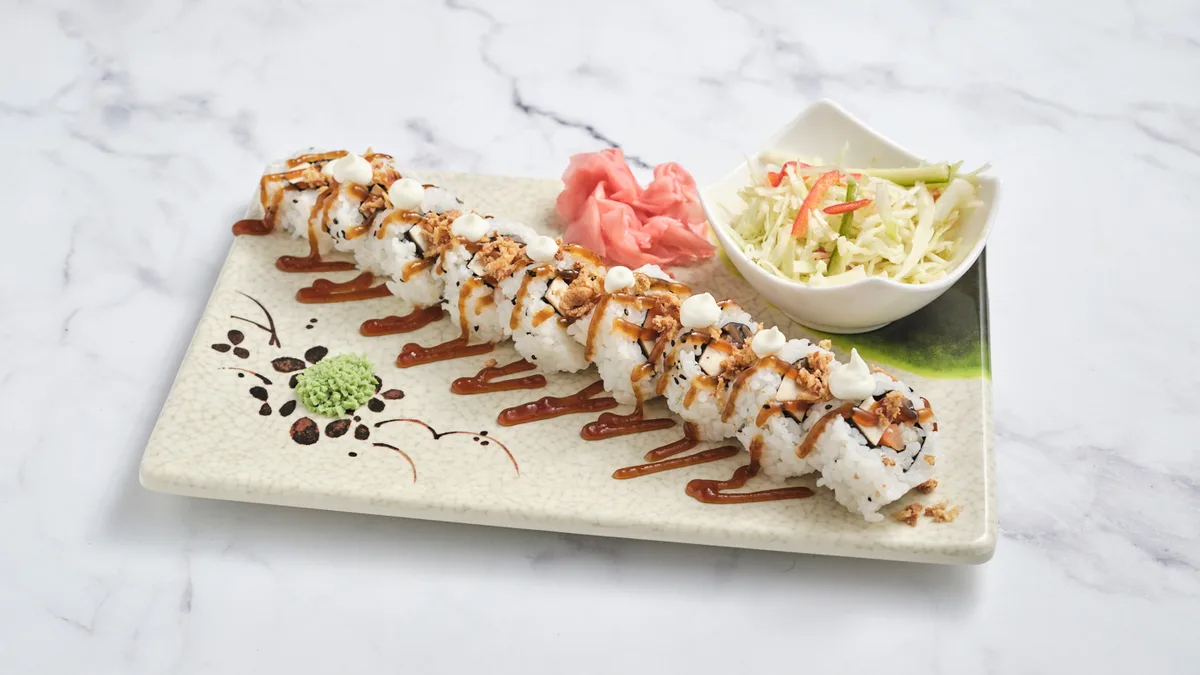 Vegetáriánus sushi tekercs