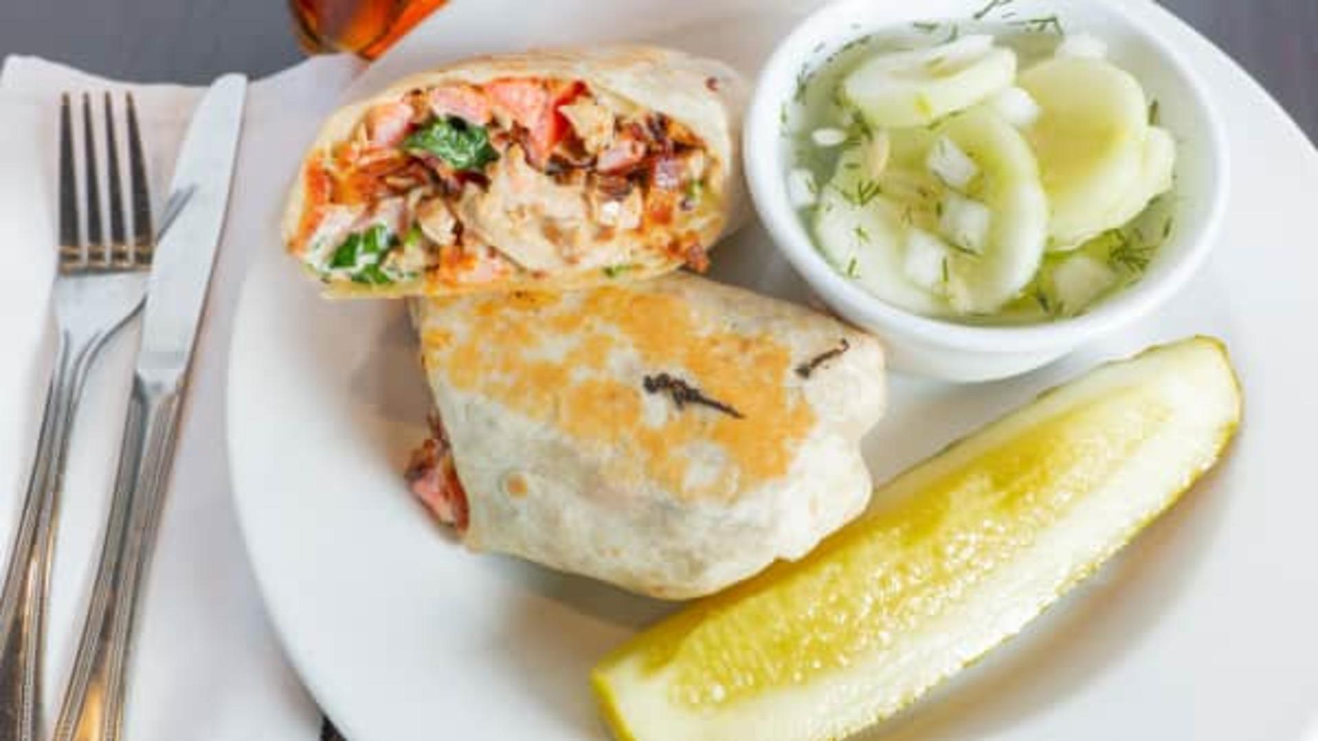 Spinach Bacon and Blue Wrap