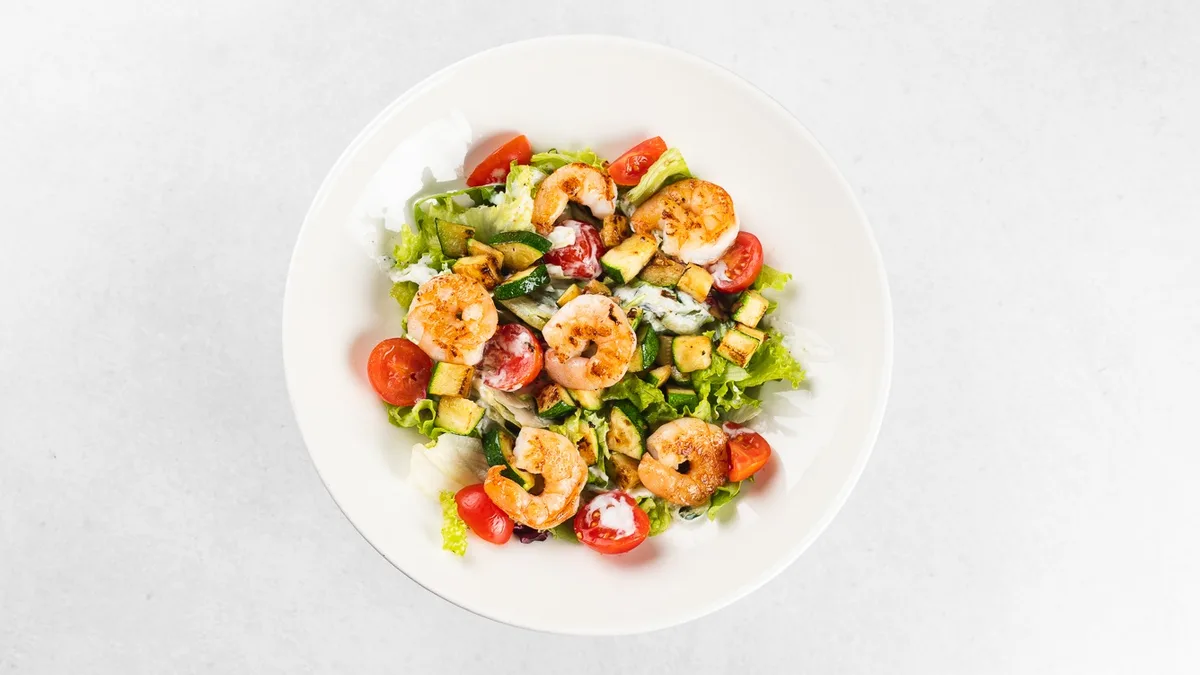 Salad with shrimps