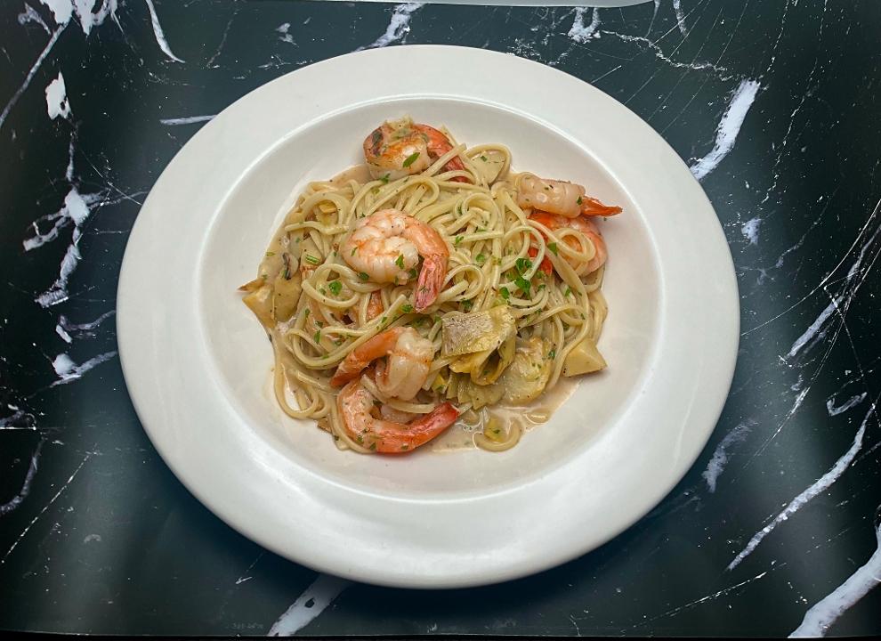 Linguine Gamberi E Carciofi