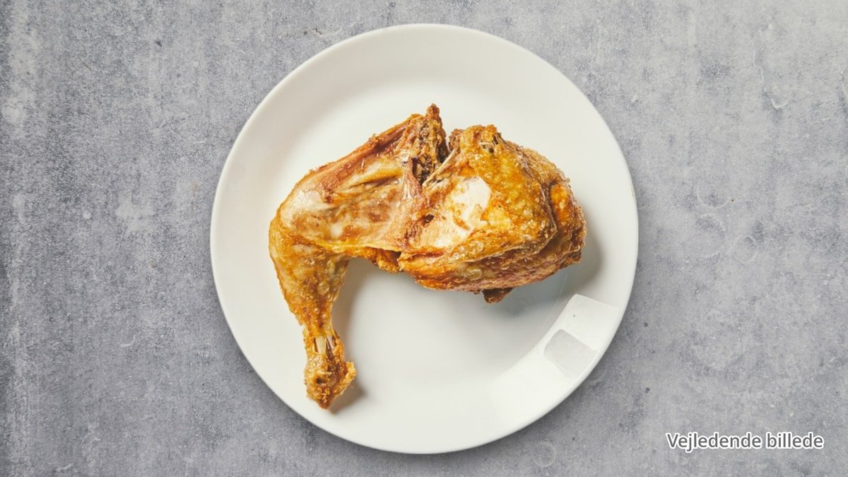 Halv grillkylling uden tilbehør
