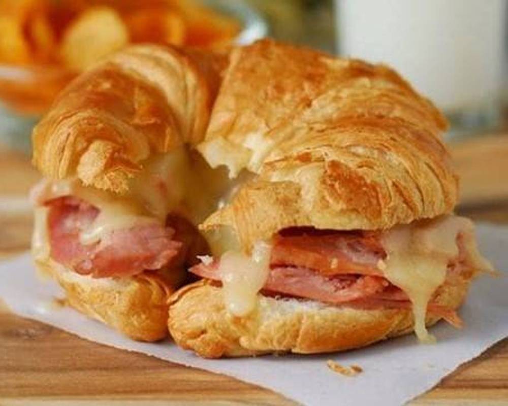 Ham and Cheese Croissant Sandwich