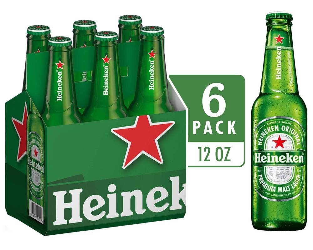 Heineken, 6pk-12oz Bottle Beer (5.0% Abv)