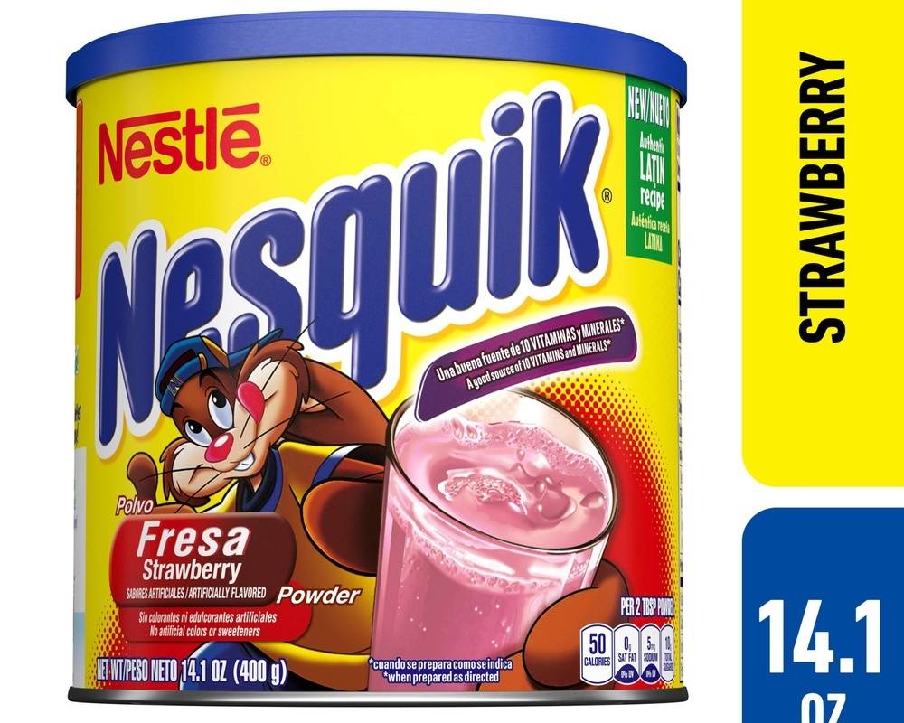 Nesquik Strawberry Powder, 14.1oz
