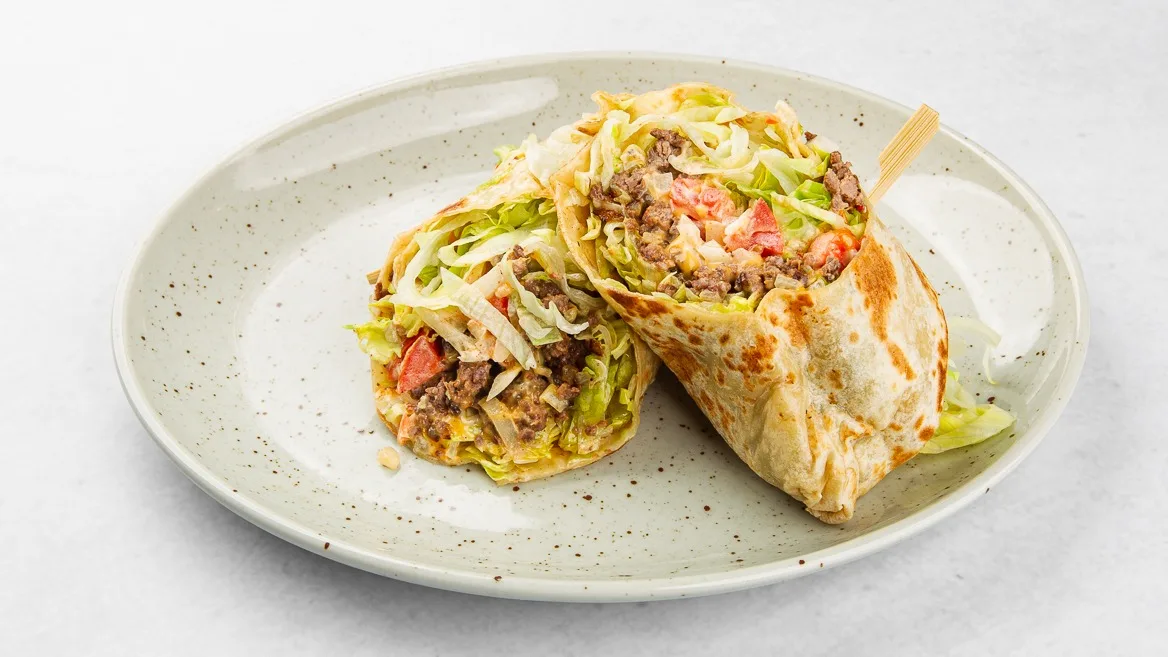 Cheesy beef tortilla