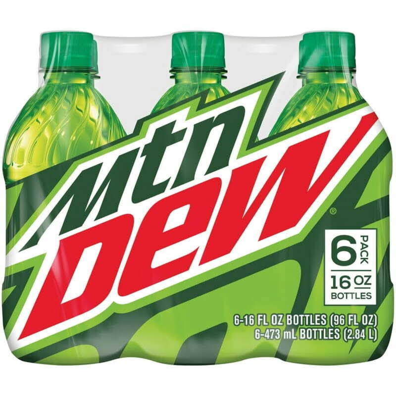 Mountain Dew 6-Back Bottles 16.9oz