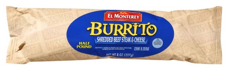 Ruiz El Monterey Shredded Beef Steak and Cheese Burrito 8oz