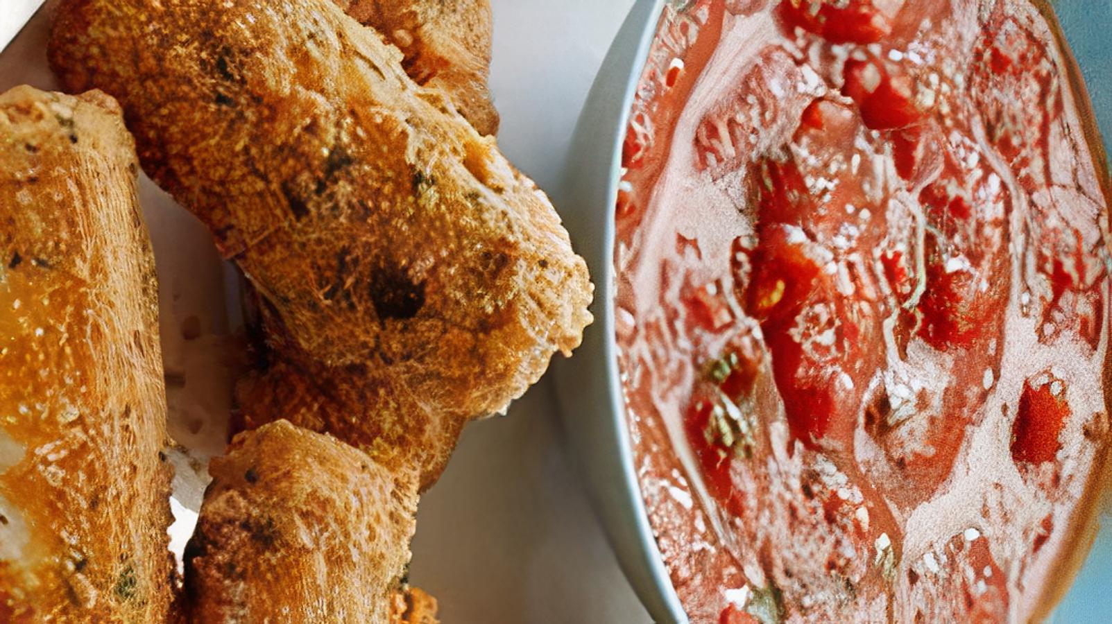 Oven-baked mozzarella sticks