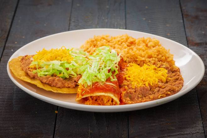 #20 Tostada and Enchilada
