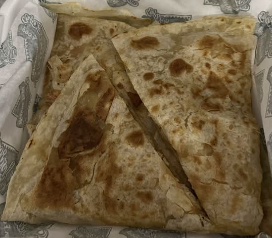 Red Chicken Quesadilla