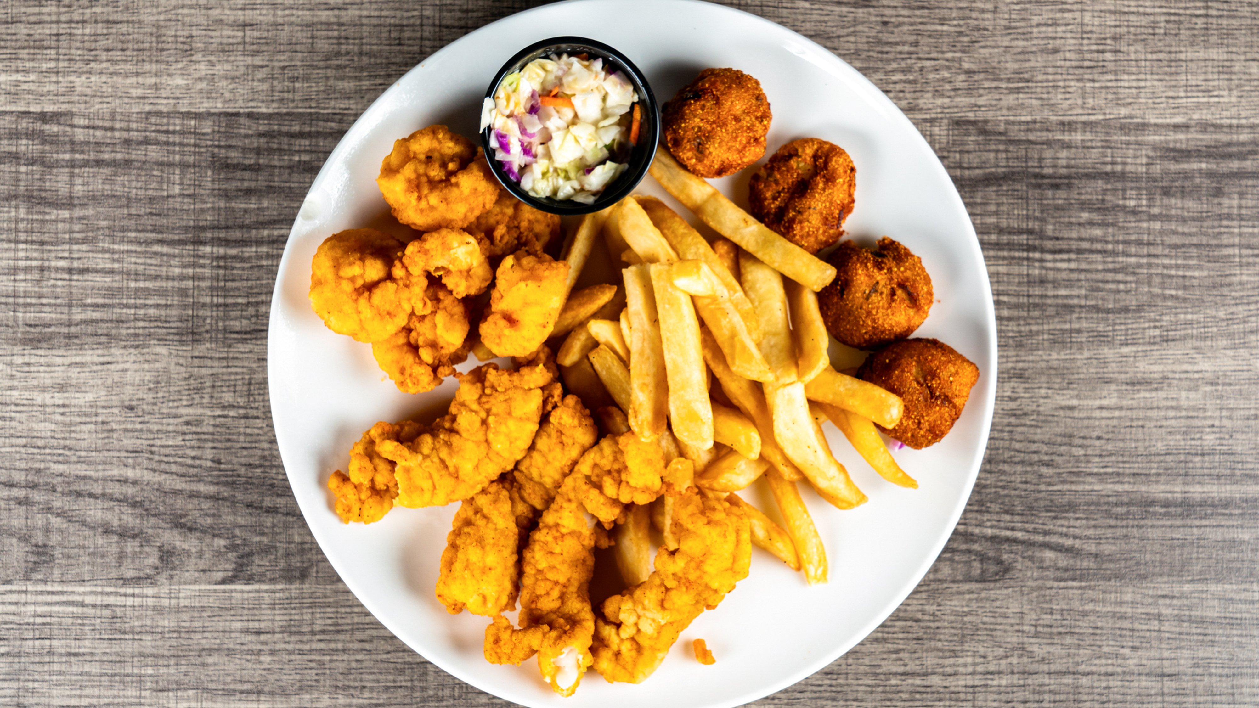 FRIED SHRIMP and FISH PLATTER
