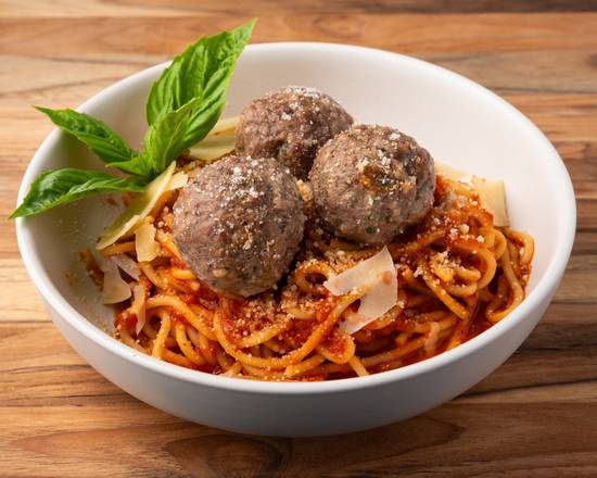 Spaghetti Bolognese and meatballs