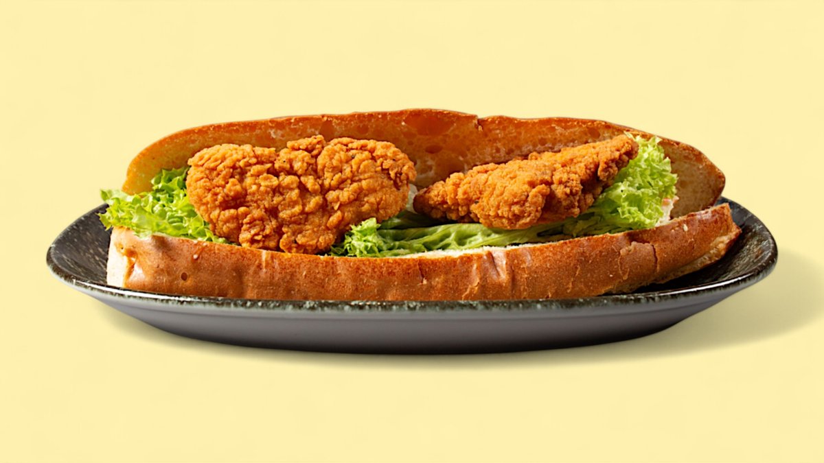 Long Crispy Chicken Burger
