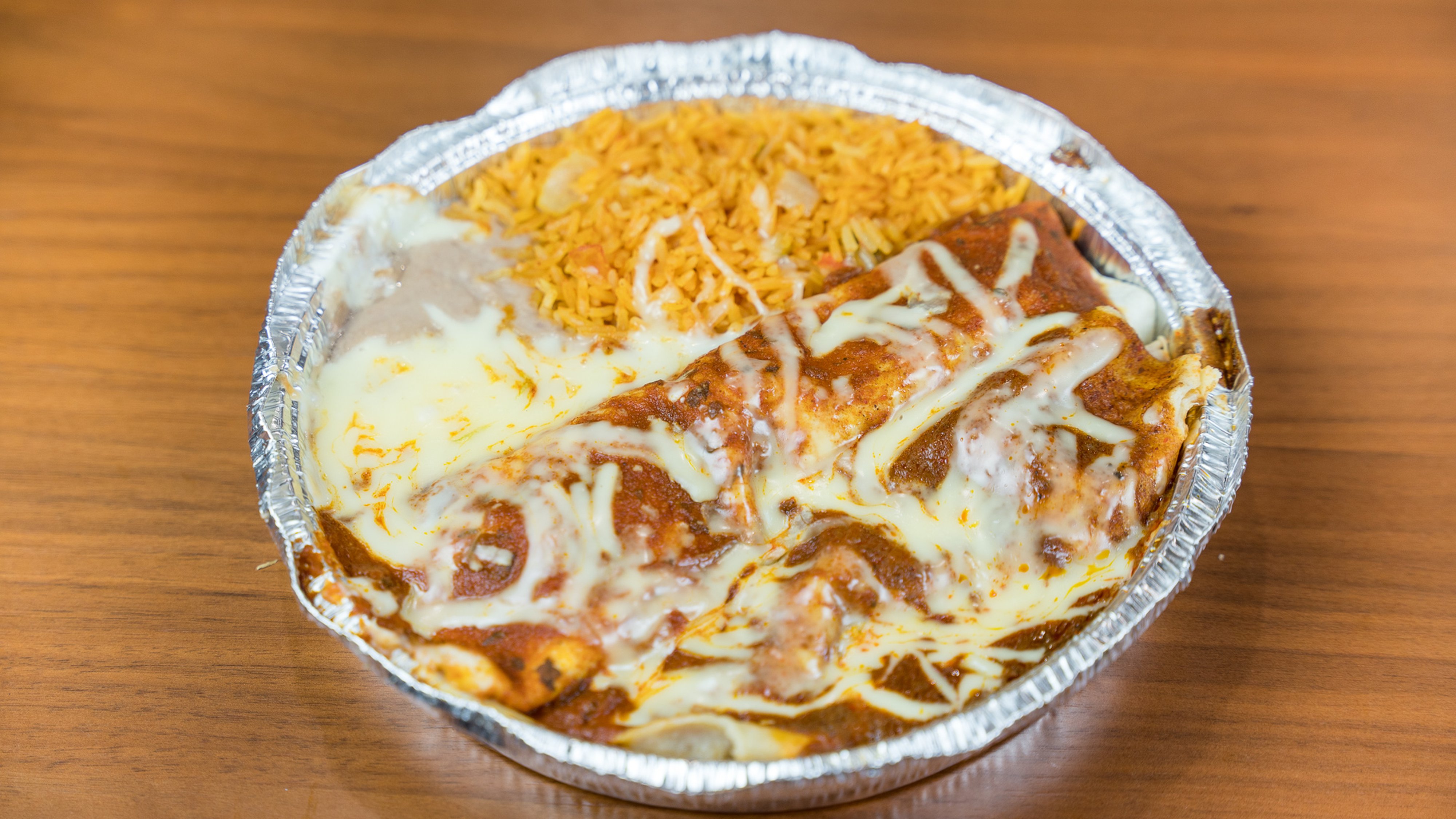 16. One Burrito, One Chile Relleno, Rice and Beans