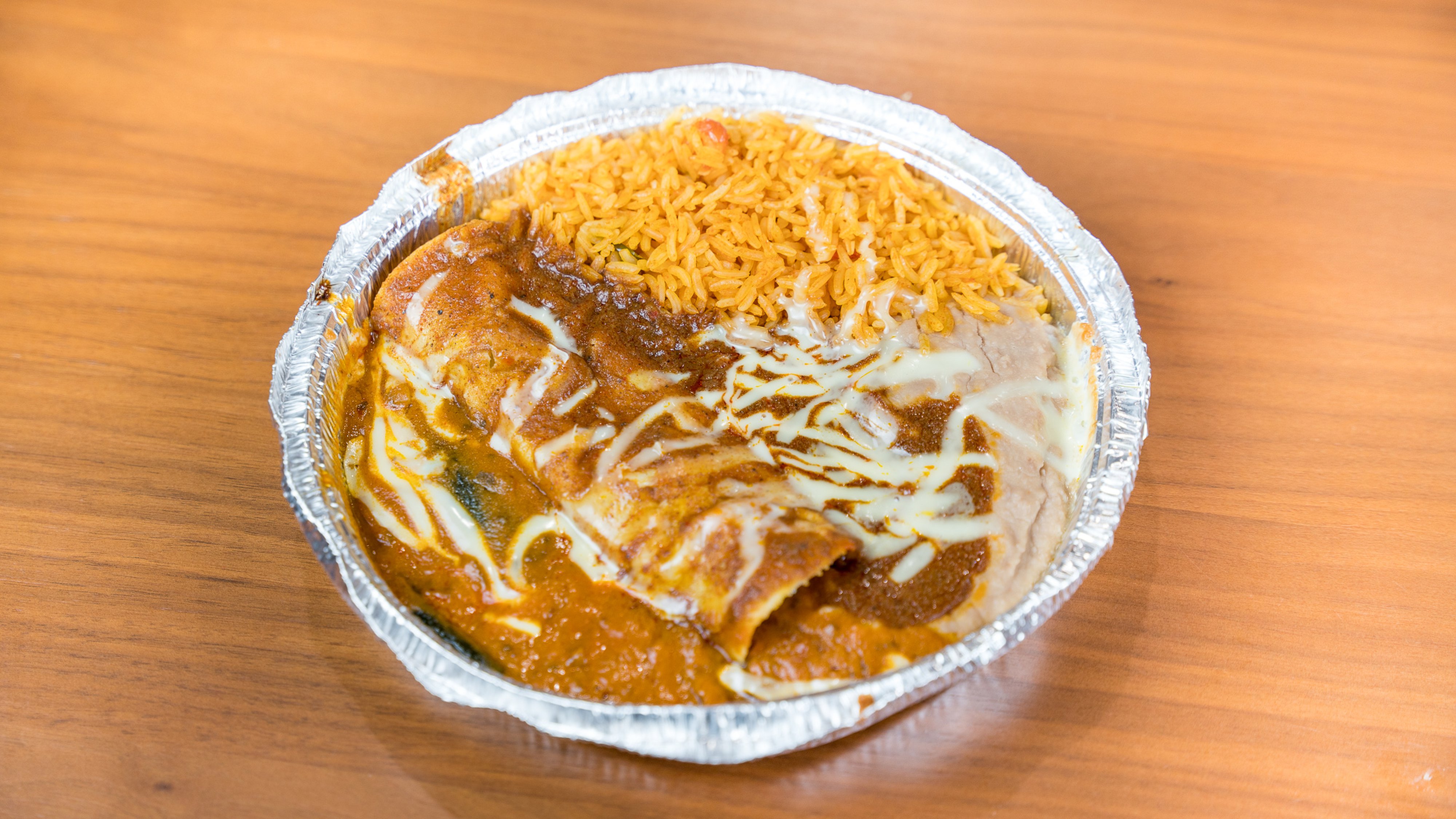 7. One Enchilada, One Chile Relleno, Rice and Beans