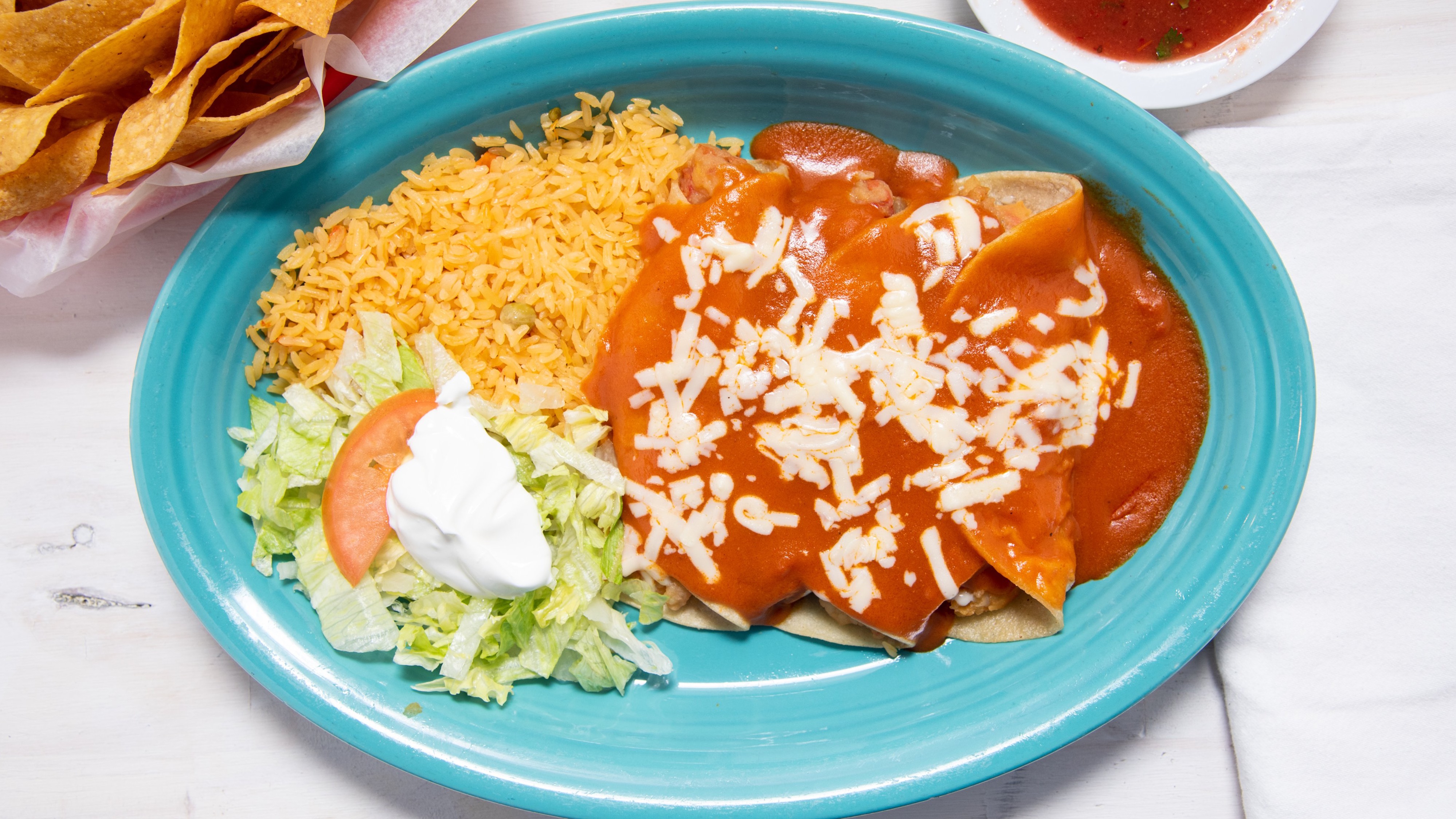 #10 Three Potato Enchiladas