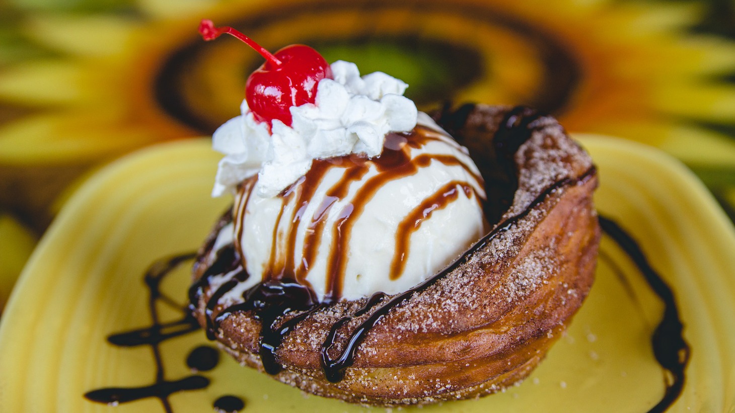 Churro cup with Fried ice cream