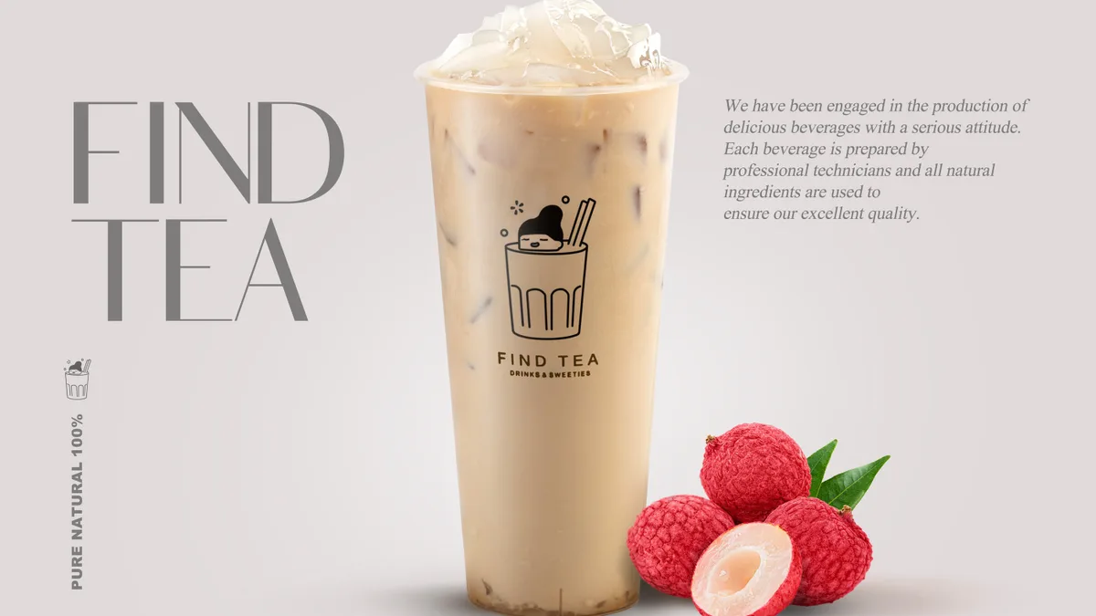 LYCHEE BUBBLE MILK TEA - L - COLD ONLY