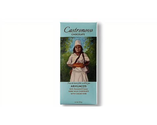 Castronovo Arahuacos Dark Milk 66% with Nibs (62grs Bar)