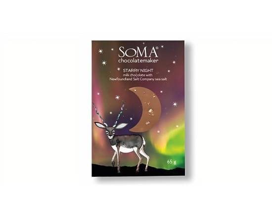 Soma Starry Night - Milk Chocolate with Newfoundland Sea Salt 36% (65grs Bar)