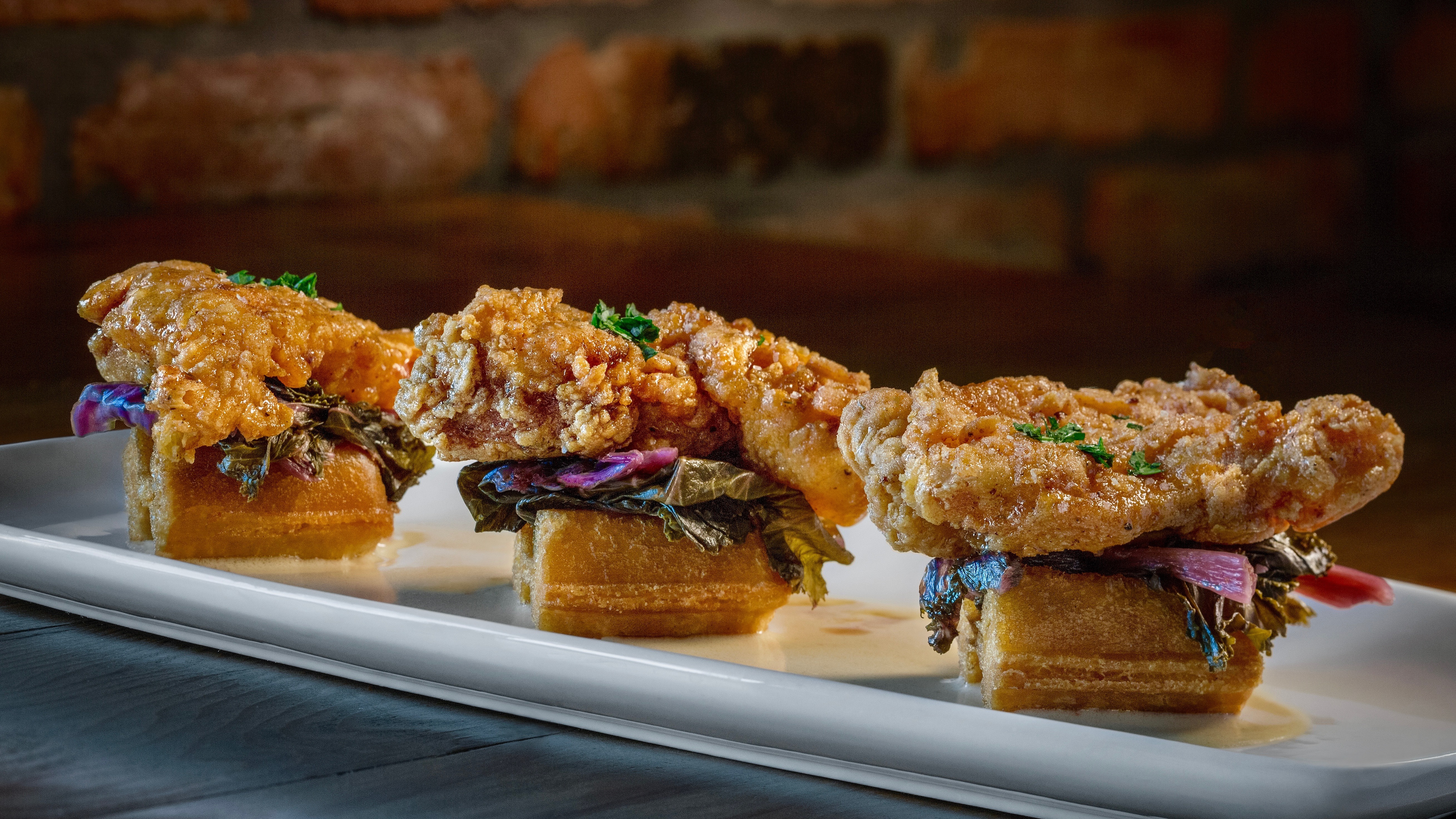 Chicken and Waffle Bites