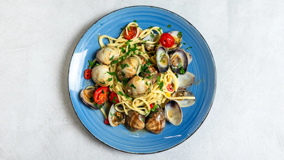 Linguine Vongole ose Karkalec