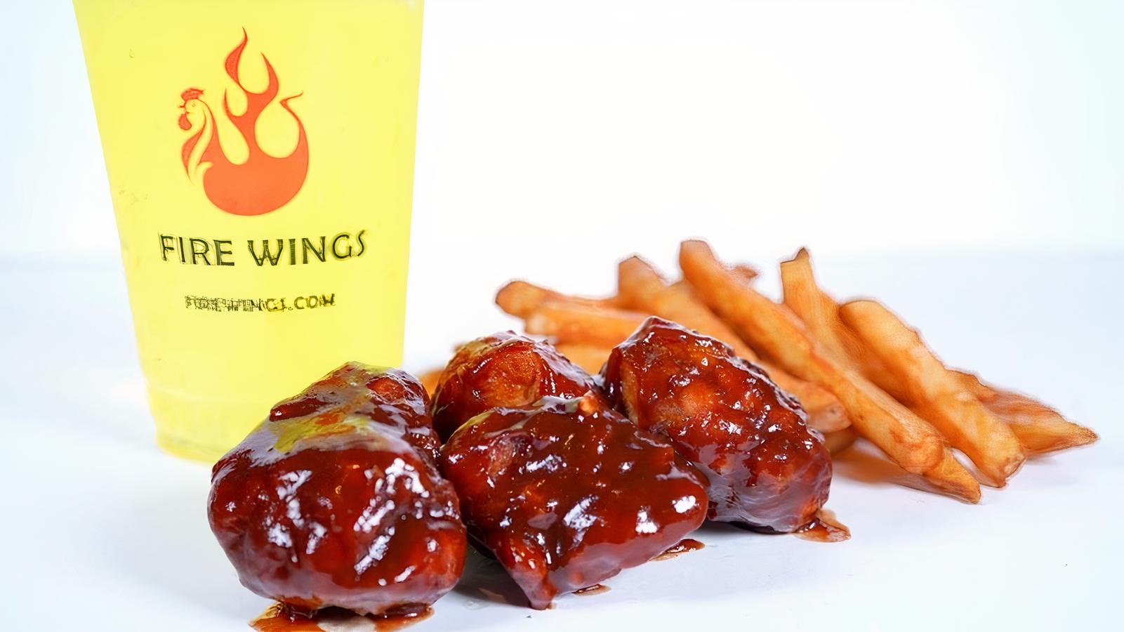 4 PC BONELESS WINGS MINI MEAL