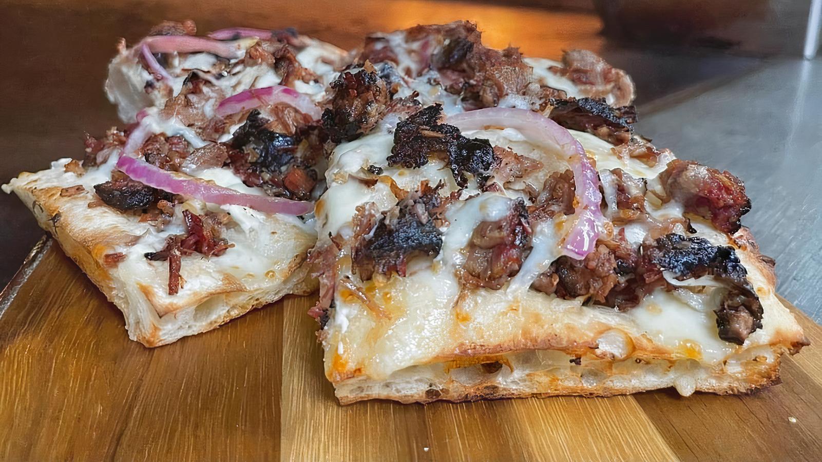 Roman Hot Honey Brisket Pizza