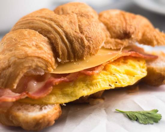 Bacon, Egg and Cheese Croissant Sandwich