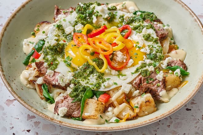 Chimichurri Steak and Eggs Hash