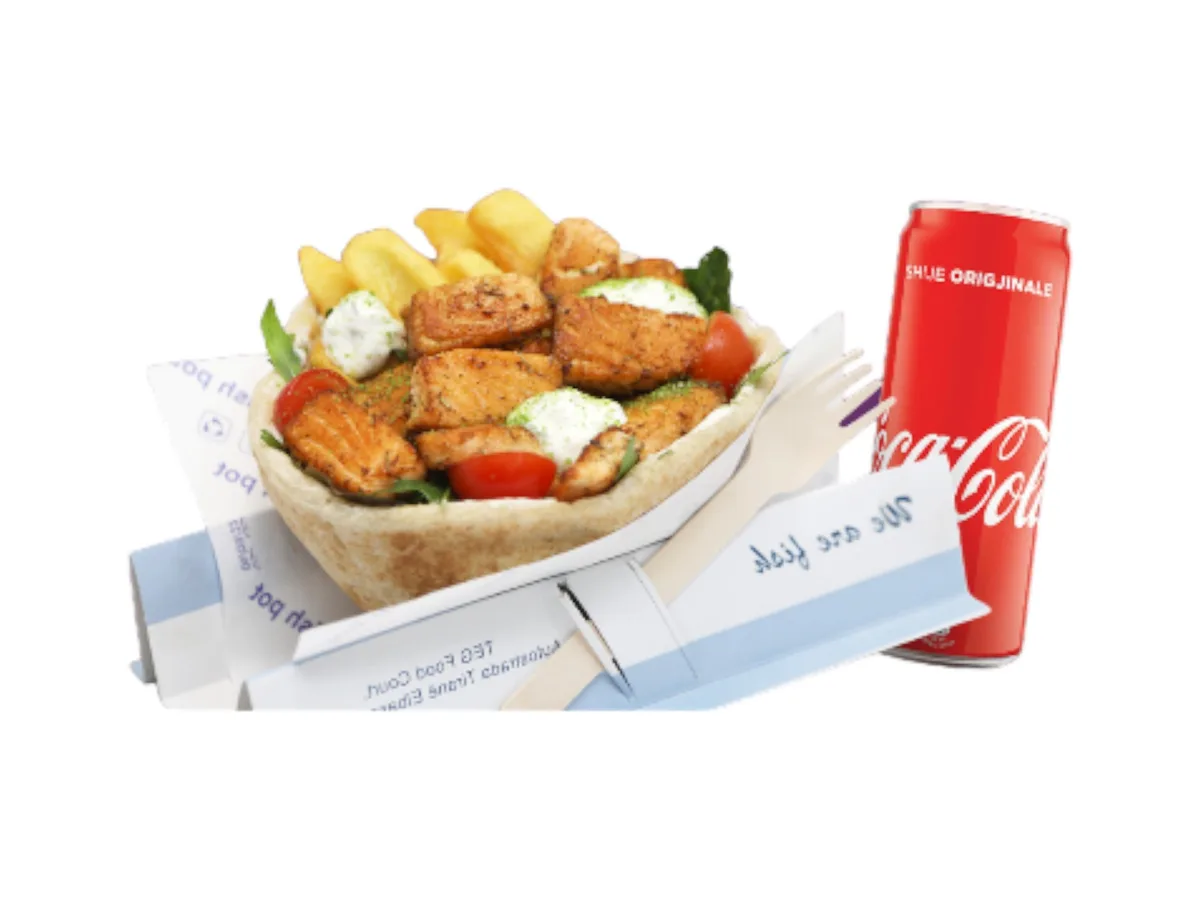 Salmon Pot and Coca-Cola