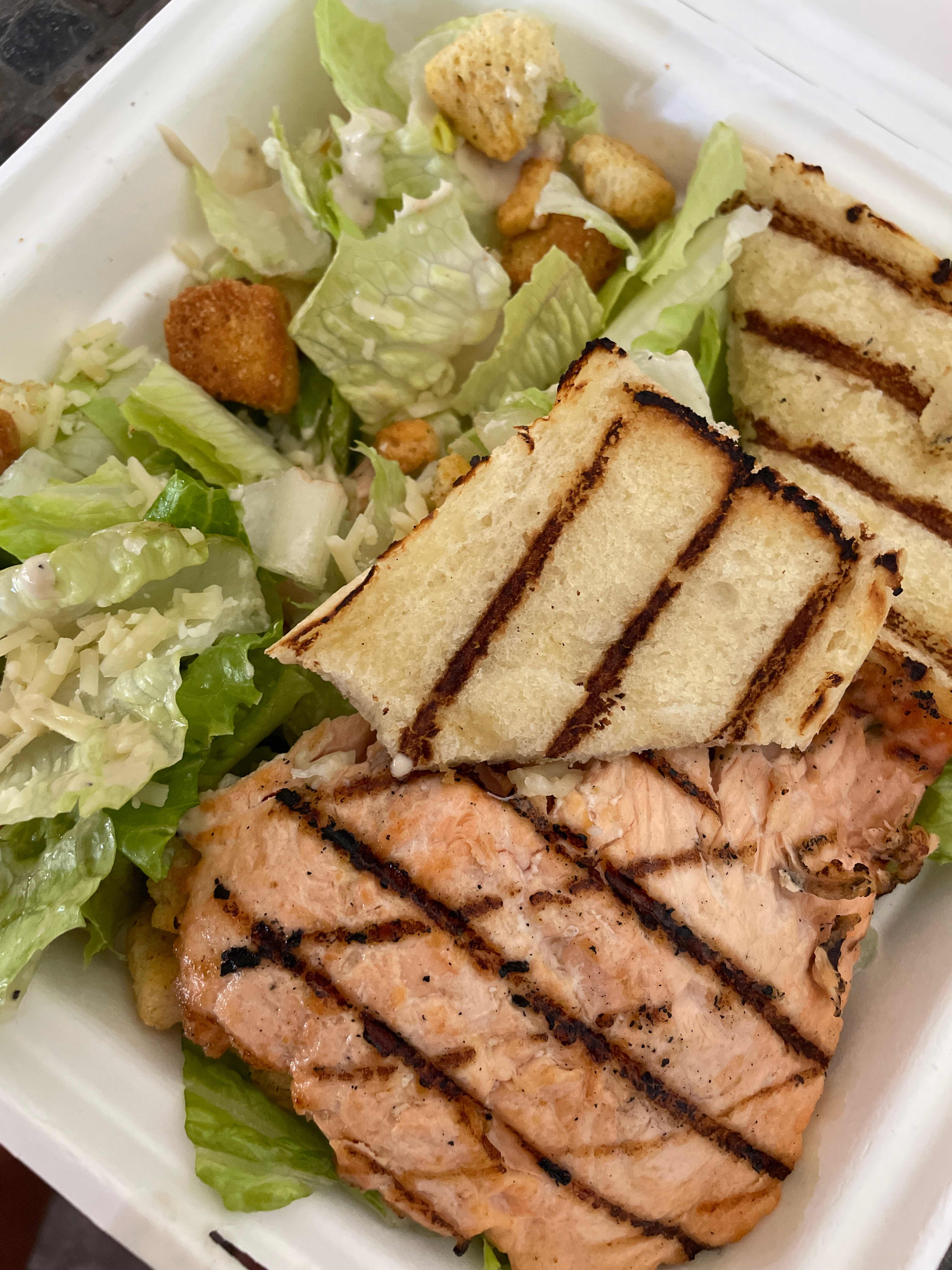 Cajun Salmon Caesar Salad