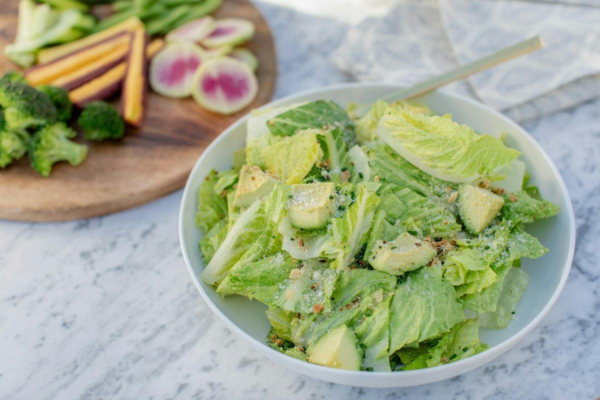 Large Avocado Caesar Salad