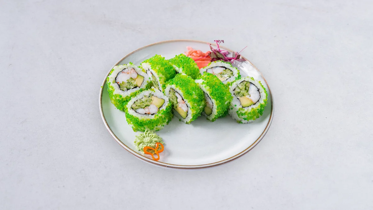 Uramaki california z krewetkami