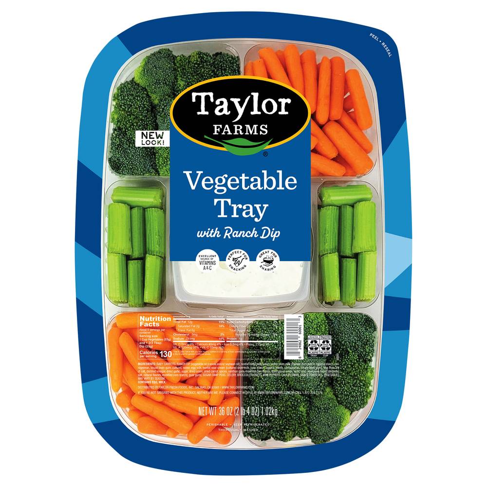 Taylor Farms Vegetable Tray With Ranch Dip (36 oz)